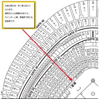 ヨミウリジャイアンツ(読売ジャイアンツ)の5月22日(水) 巨人vs中日 東京ドーム オーロラシートA ペア 角席超良席(野球)