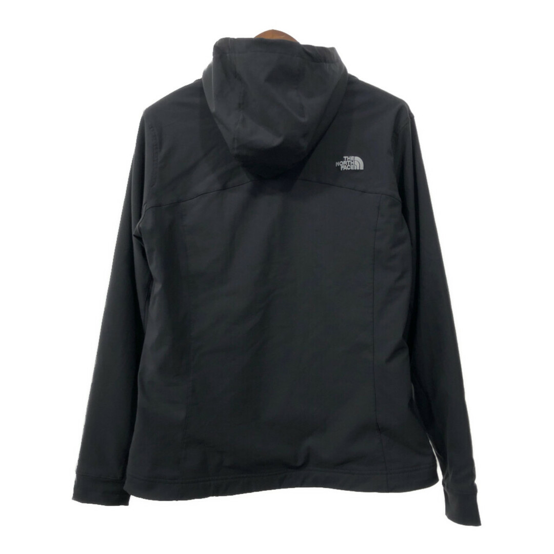 THE NORTH FACE(ザノースフェイス)のTHE NORTH FACE ノースフェイス ソフトシェル フーディー ジャケット アウトドア ブラック (レディース XL) 中古 古着 Q6793 レディースのジャケット/アウター(その他)の商品写真