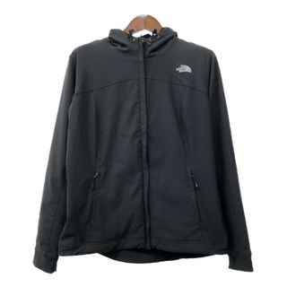 ザノースフェイス(THE NORTH FACE)のTHE NORTH FACE ノースフェイス ソフトシェル フーディー ジャケット アウトドア ブラック (レディース XL) 中古 古着 Q6793(その他)