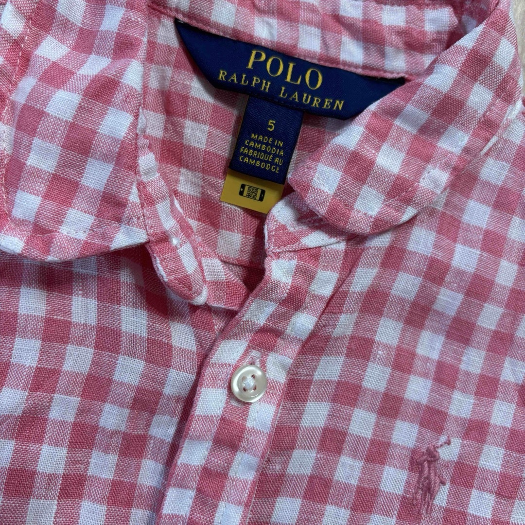 POLO RALPH LAUREN(ポロラルフローレン)のポロ　ラルフローレン　チェック柄フレアワンピース キッズ/ベビー/マタニティのキッズ服女の子用(90cm~)(ワンピース)の商品写真