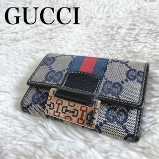 Gucci - 美品 GUCCI グッチ GG柄 シェリーライン 6連 キーケース キーリング