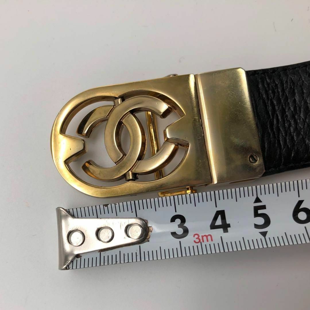 CHANEL(シャネル)のCHANEL シャネル　リバーシブル　ベルト　黒×茶色　レザー　100/40 レディースのファッション小物(ベルト)の商品写真