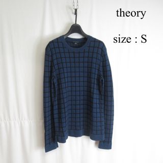 theory - theory チェック柄 クルーネック ニット セーター プルオーバー トップス