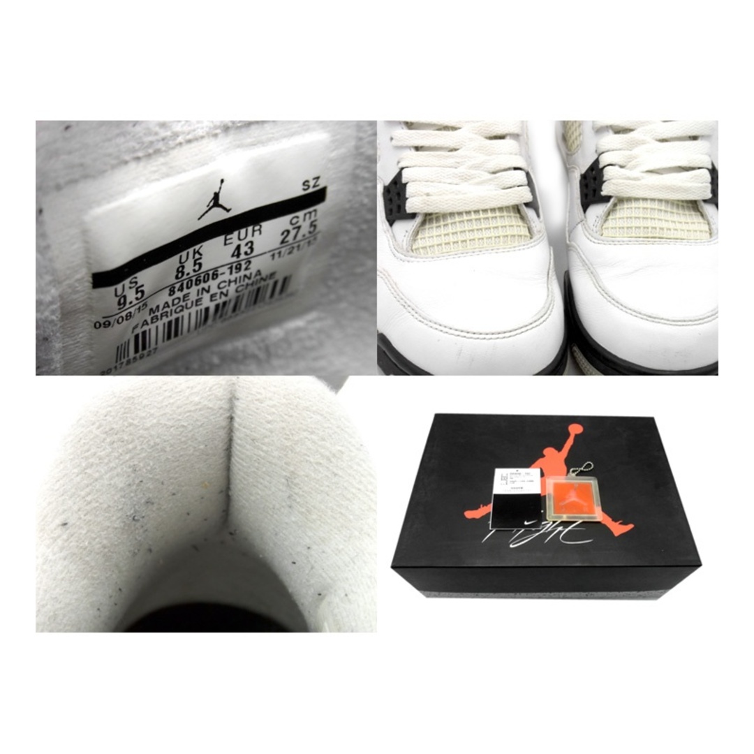 NIKE(ナイキ)のナイキ NIKE ■ 【 AIR JORDAN 4 RETRO WHITE CEMENT 840606 192 】 エア ジョーダン 4 レトロ ホワイト セメント スニーカー f22014 メンズの靴/シューズ(スニーカー)の商品写真