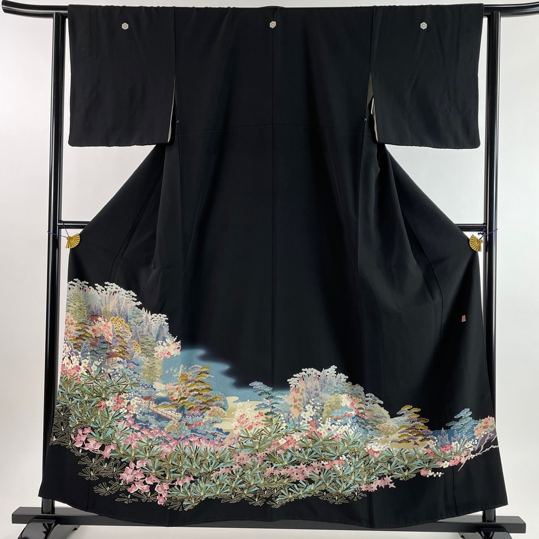 黒留袖 身丈157cm 裄丈61cm 正絹 美品 名品 【中古】 レディースの水着/浴衣(着物)の商品写真