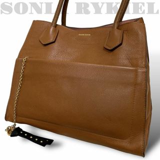 コーチ(COACH)の美品【ソニアリキエル】トートバッグ　ハンドバッグ　レザー　大容量　ブラウン(ハンドバッグ)