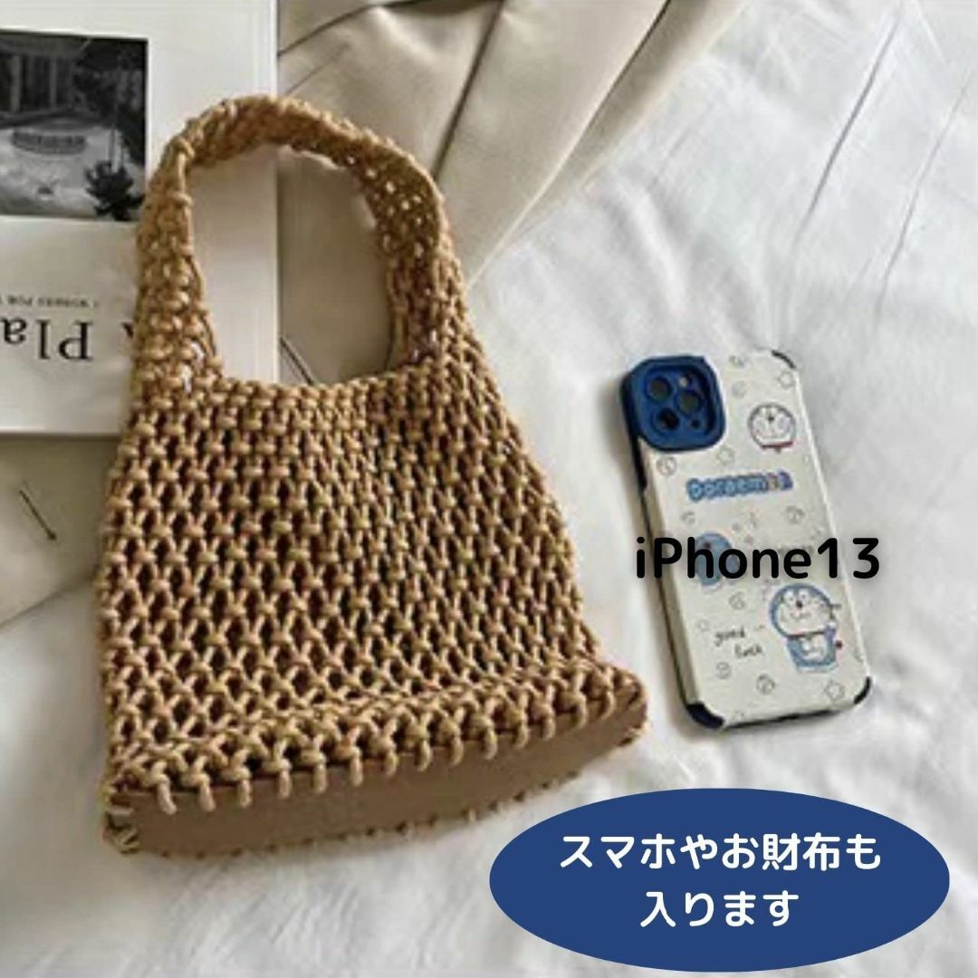 【色: ブラック】[Lakeruta] 手編み ミニ ハンド バッグ 手提げ カ レディースのバッグ(その他)の商品写真