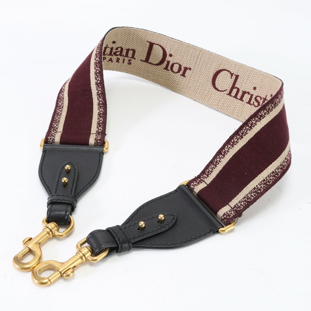 Christian Dior(クリスチャンディオール)の新品同様 クリスチャンディオール ショルダーストラップ バッグ 用 アクセサリー ボルドー ロゴ メンズ レディース EEM R13-5 メンズのバッグ(その他)の商品写真