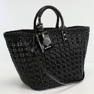 バレンシアガ(Balenciaga)のバレンシアガ ビストロ S バスケット 671346 2IE2Y 1000 カゴバッグ(かごバッグ/ストローバッグ)