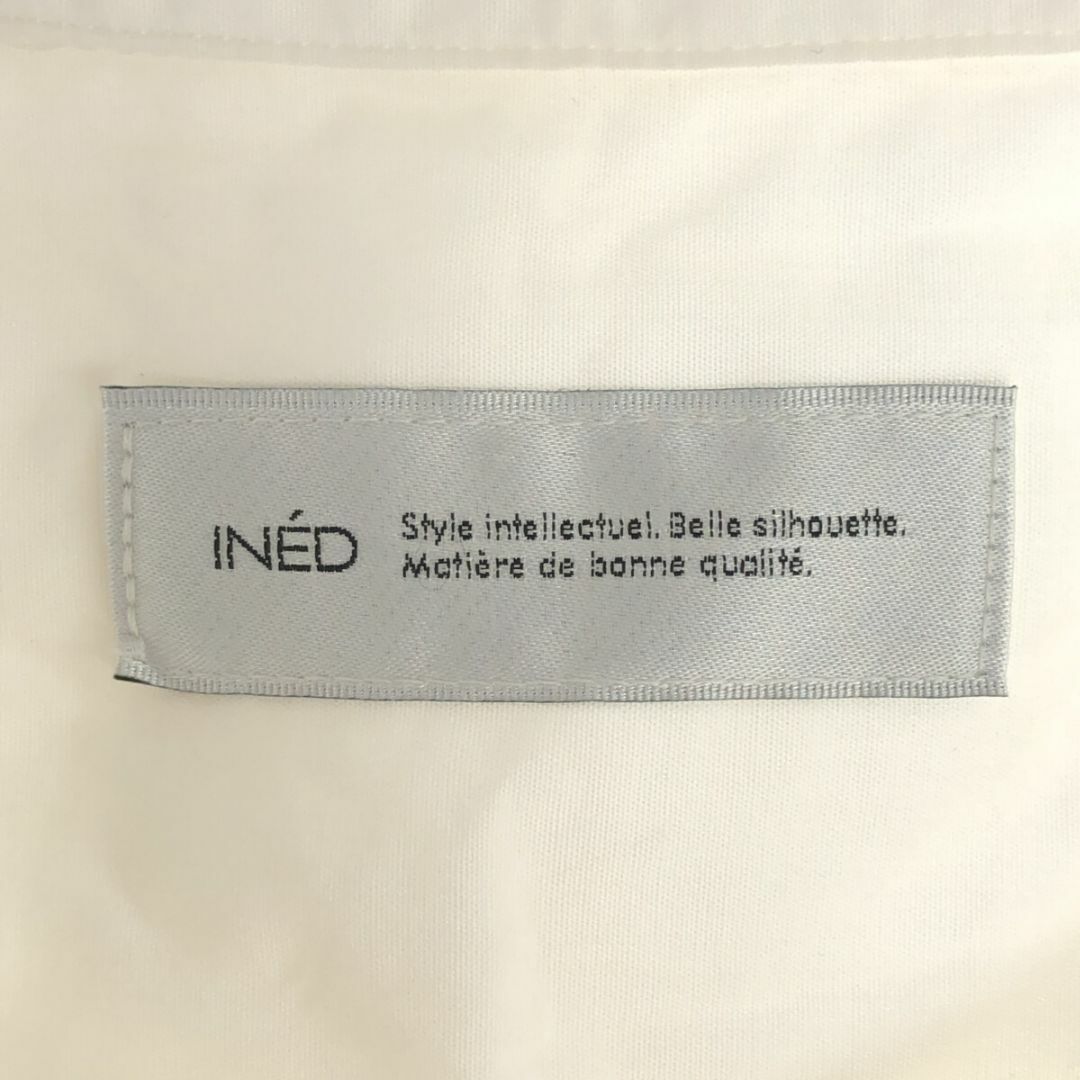 INED(イネド)のINED イネド トップス シャツ Uネック シアー シンプル 綺麗め 長袖 レディースのトップス(シャツ/ブラウス(長袖/七分))の商品写真