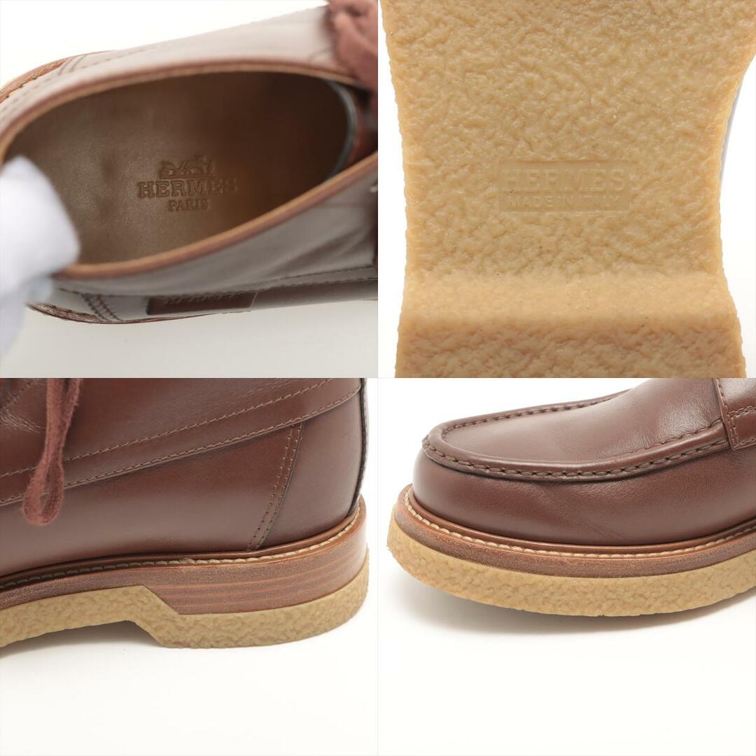 Hermes(エルメス)の新品同様 エルメス デンバー レースアップ レザー アンクル ブーツ ブラウン 実寸30cm 靴 シューズ 紳士 本革 メンズ EEM X14-9 メンズの靴/シューズ(ブーツ)の商品写真