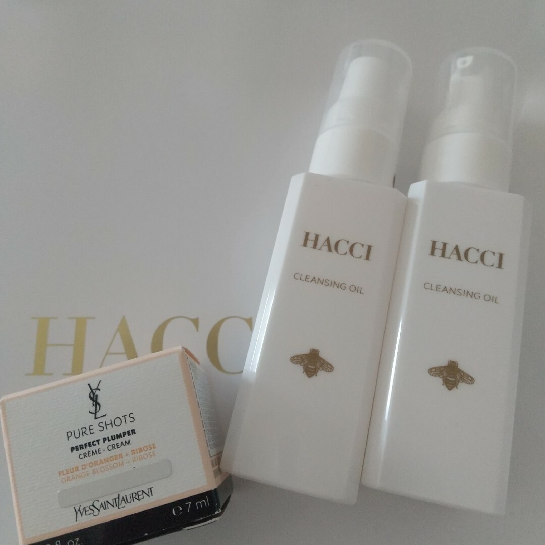 HACCI(ハッチ)のHACCI💛クレンジングオイル&イヴ・サンローラン🐝ピュアショットクリーム コスメ/美容のスキンケア/基礎化粧品(クレンジング/メイク落とし)の商品写真