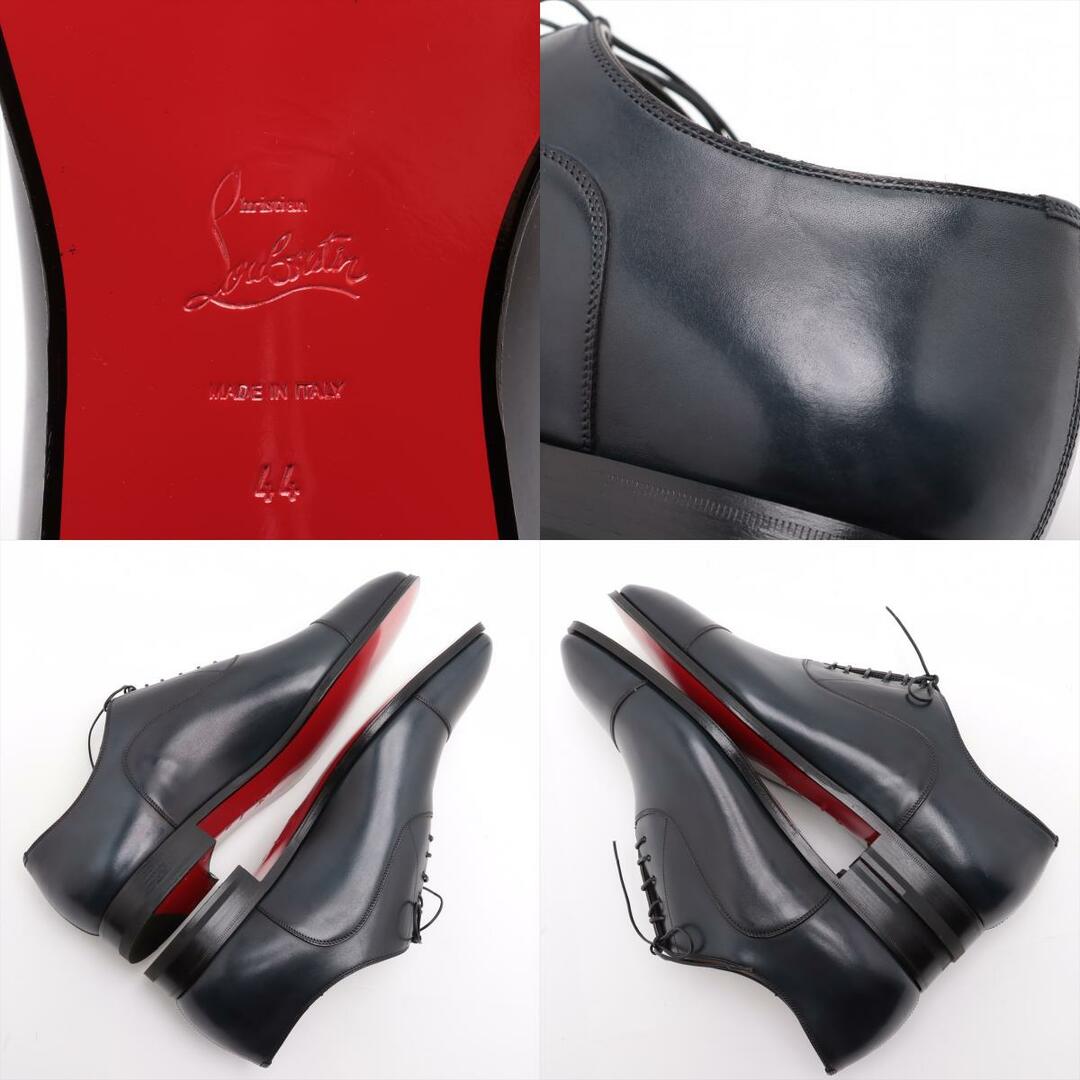 Christian Louboutin(クリスチャンルブタン)の新品同様 クリスチャンルブタン レザー ビジネス シューズ レースアップ 44 29cm 相当 レッドソール 靴 革靴 ネイビー メンズ EEM Y9-2 メンズの靴/シューズ(ドレス/ビジネス)の商品写真