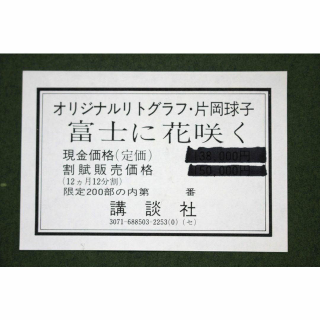 片岡球子『富士に花咲く』リトグラフ【真作保証】 絵画 エンタメ/ホビーの美術品/アンティーク(絵画/タペストリー)の商品写真