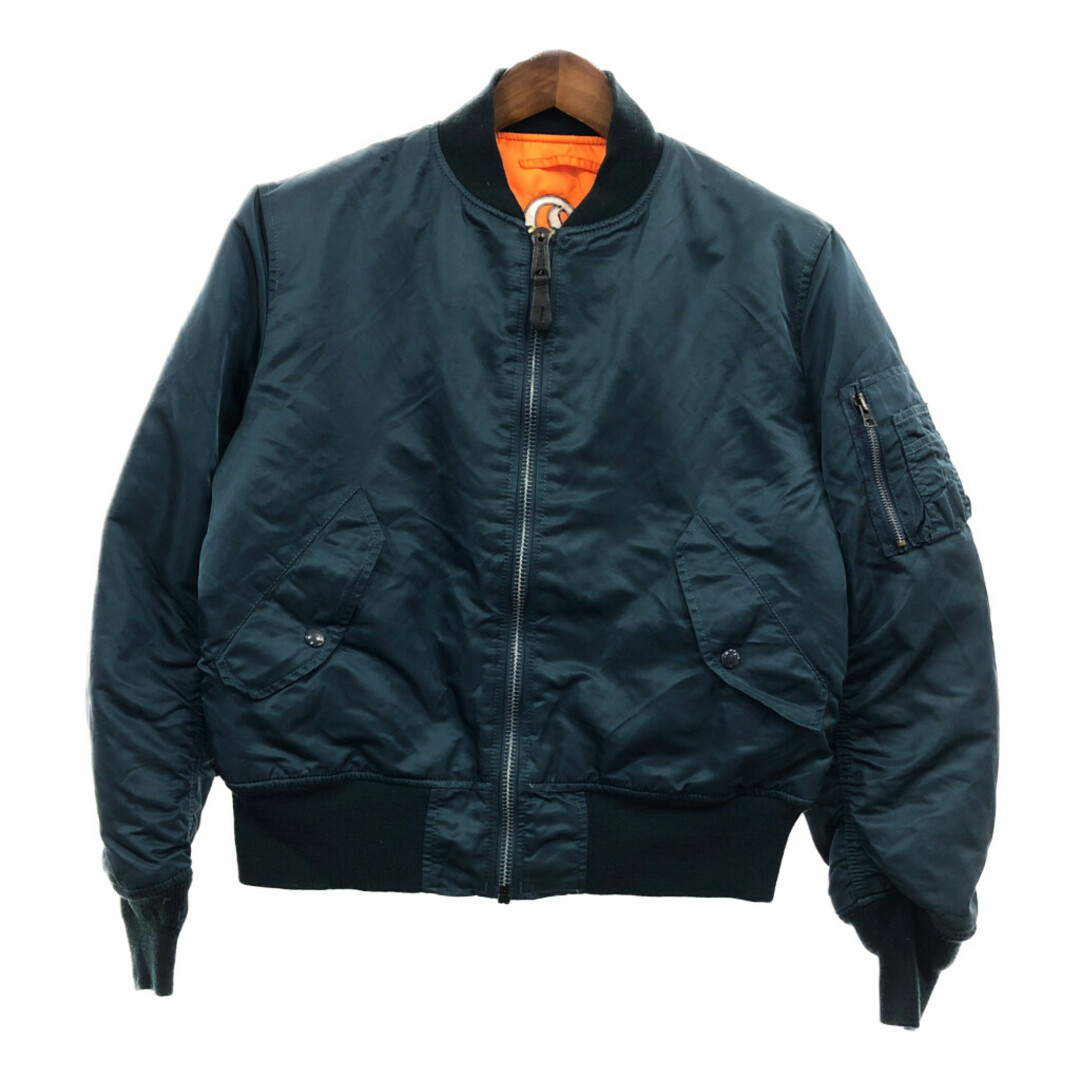 00年代 ALPHA INDUSTRIES アルファ インダストリーズ MA-1 フライトジャケット ミリタリー ブルー (メンズ MEDIUM) 中古 古着 Q6802 メンズのジャケット/アウター(その他)の商品写真