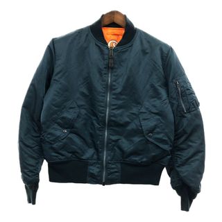 00年代 ALPHA INDUSTRIES アルファ インダストリーズ MA-1 フライトジャケット ミリタリー ブルー (メンズ MEDIUM) 中古 古着 Q6802(その他)