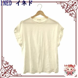 イネド(INED)のINED イネド トップス Tシャツ Uネック ゆったり シンプル おしゃれ(Tシャツ(半袖/袖なし))