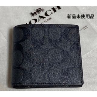 コーチ(COACH)の新品　COACH コーチ　メンズ　二つ折り財布　シグネチャー(折り財布)