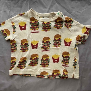 MARKEY'S - マーキーズ　半袖　tシャツ xs 総柄　ハンバーガー
