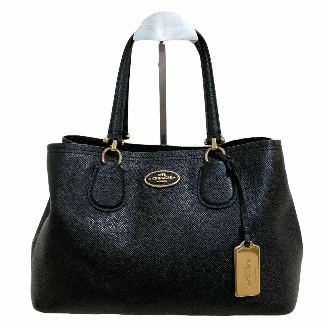 COACH(コーチ)の良品【コーチ】F34563　2way ハンドバッグ　ショルダー　レザー　黒 レディースのバッグ(ショルダーバッグ)の商品写真