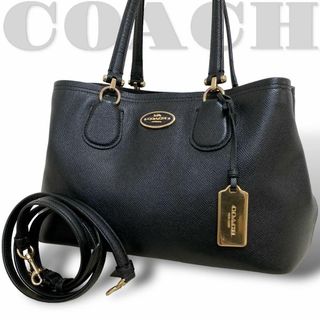 COACH - 良品【コーチ】F34563　2way ハンドバッグ　ショルダー　レザー　黒