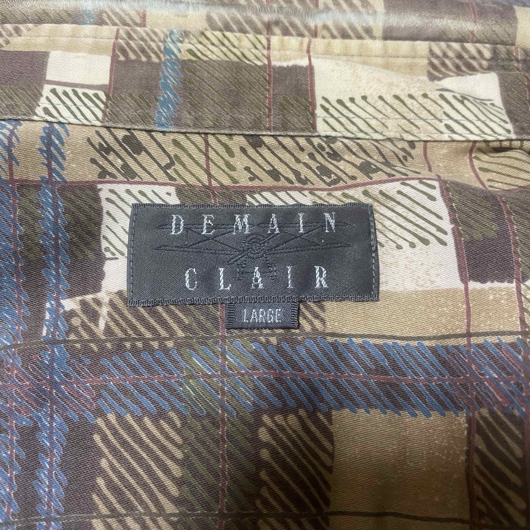 DEMAIN CLAIR チェック柄 長袖 シャツ メンズ 個性的 古着 メンズのトップス(シャツ)の商品写真