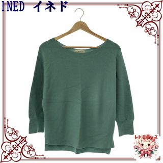 INED - INED イネド トップス Ｔシャツ シンプル 長袖 レディース グリーン 9