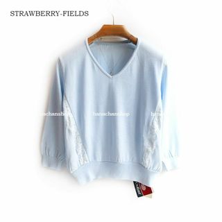 ストロベリーフィールズ(STRAWBERRY-FIELDS)の定価13200円【新品】日本製・ストロベリーフィールズ★テクノロジー素材ニット(ニット/セーター)