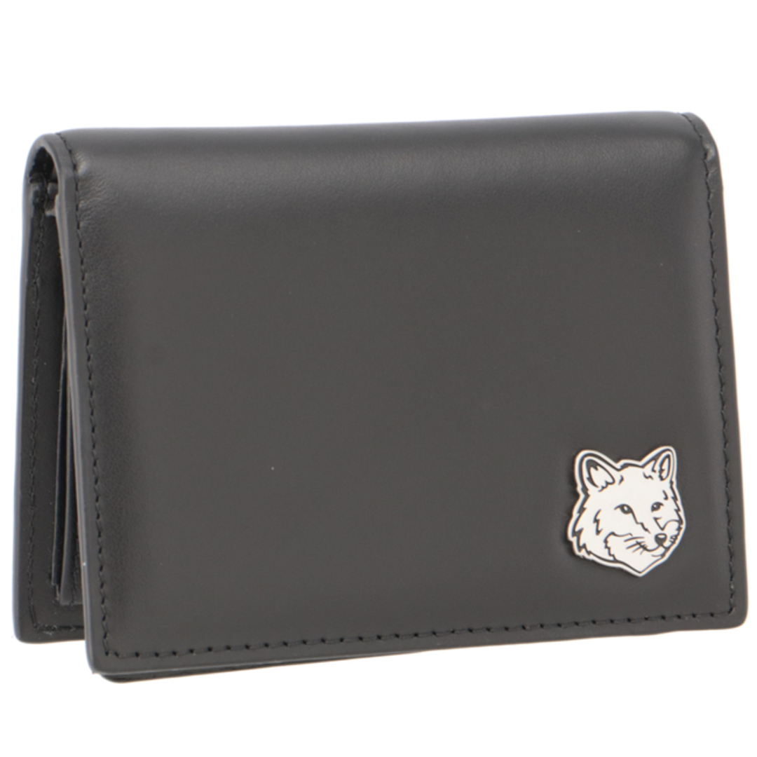 MAISON KITSUNE'(メゾンキツネ)のメゾンキツネ/MAISON KITSUNE 財布 メンズ FOX HEAD TRIFOLD WALLET 三つ折り財布 BLACK 2024年春夏新作 MM05345LC0043-0002-P199 メンズのファッション小物(折り財布)の商品写真