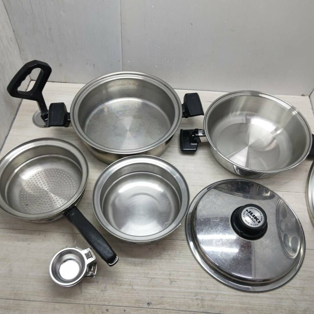 S81804 Cook Best ステンレス　8点セット　両手鍋　片手鍋　 インテリア/住まい/日用品のキッチン/食器(鍋/フライパン)の商品写真