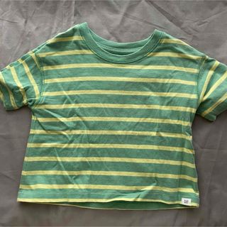 GAP キッズ　半袖　tシャツ ボーダー　グリーン系　3歳　100