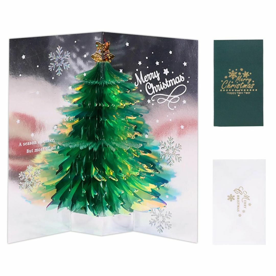 【色: グリーン】LEISURE CLUBクリスマスカード クリスマスツリー グ その他のその他(その他)の商品写真