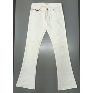 レア　tommy jeans レディース　ピンクステッチ　フレアデニムパンツ美品