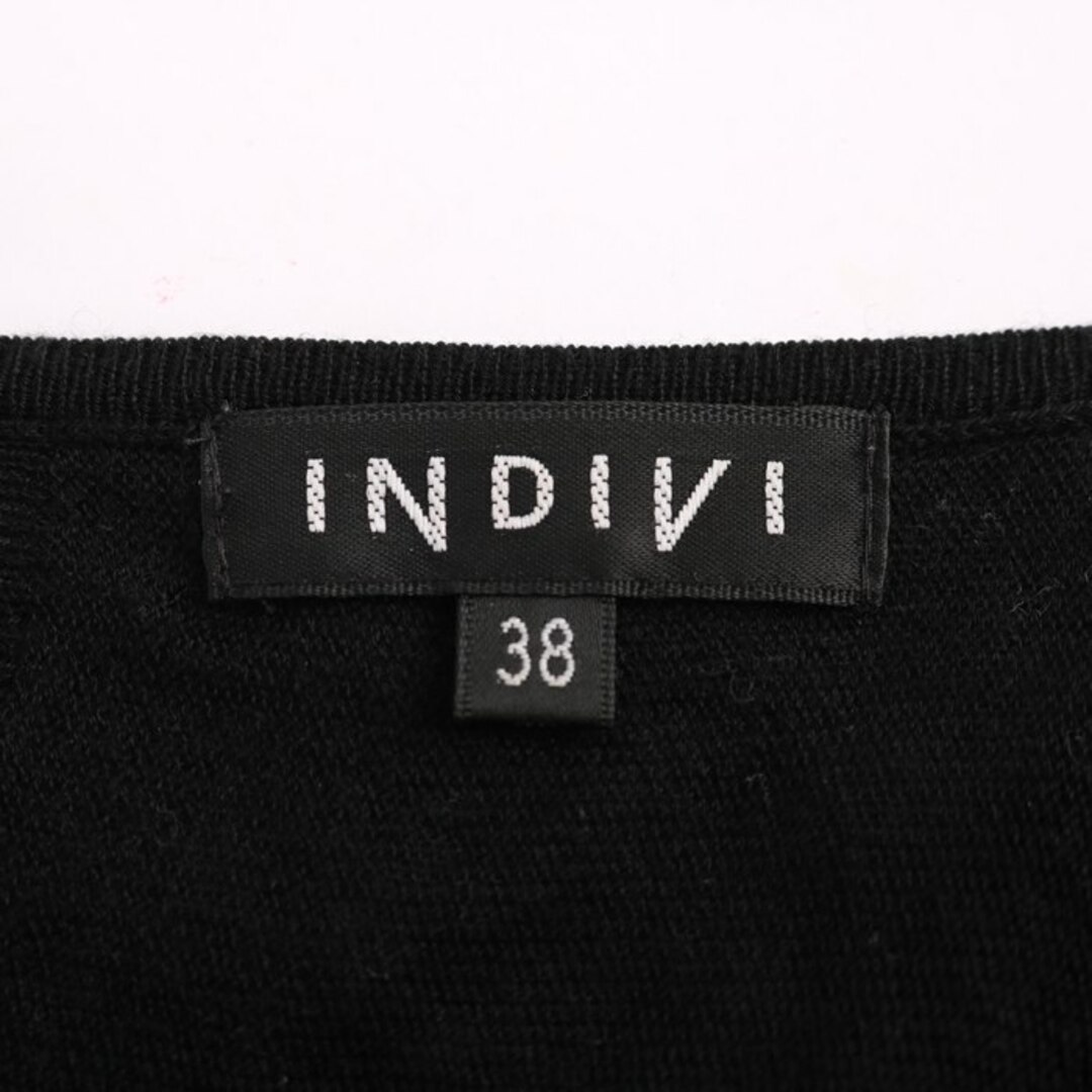 INDIVI(インディヴィ)のインディヴィ カットソー シャツ トップス ニット カシミヤ/ウール混 レディース 38サイズ ブラック INDIVI レディースのトップス(カットソー(長袖/七分))の商品写真