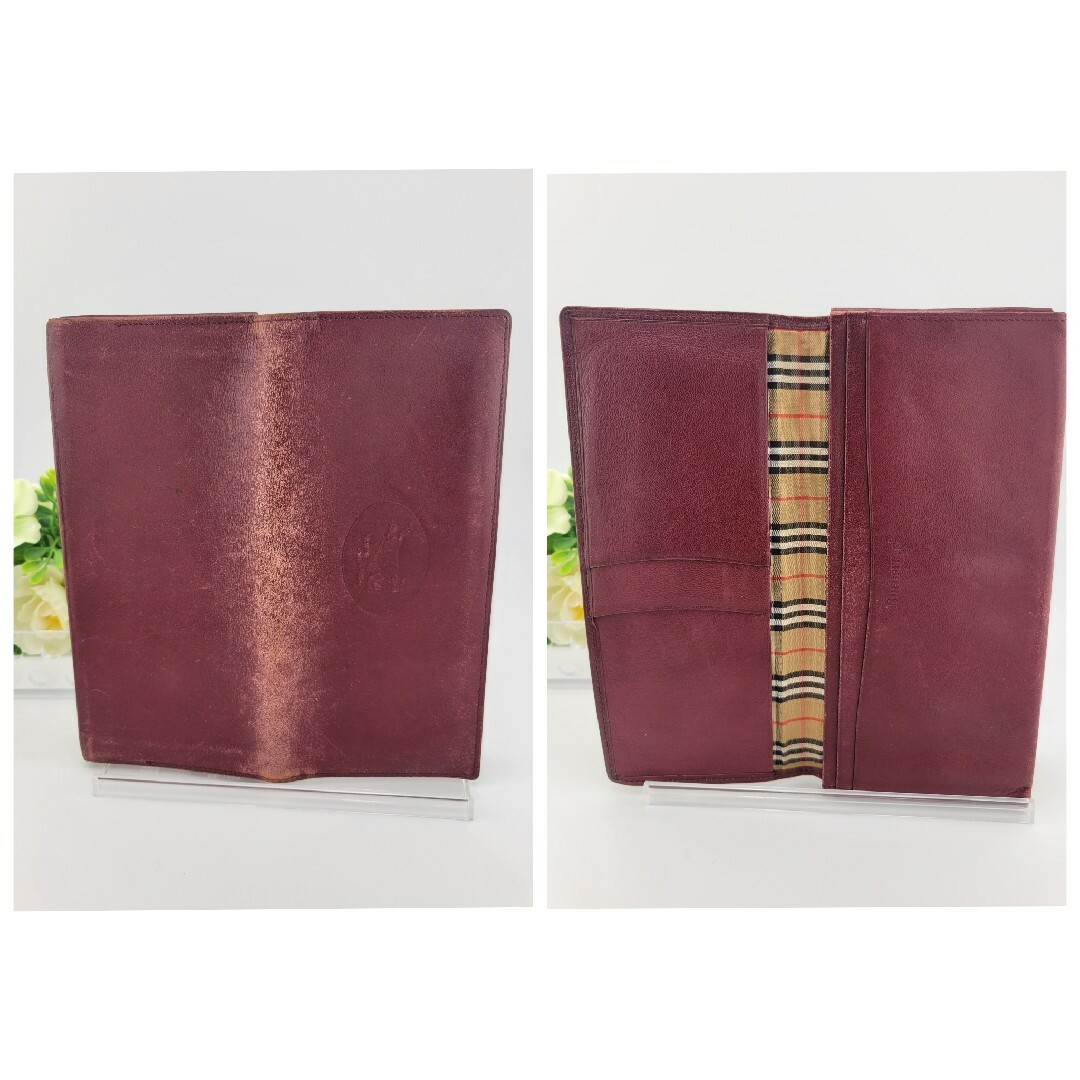 BURBERRY(バーバリー)のレア　ワインレッド　BURBERRY　バーバリー　長財布　札入れ メンズのファッション小物(長財布)の商品写真