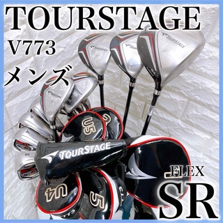TOURSTAGE - ツアーステージ V773 メンズクラブ ゴルフセット キャディバッグ付き 右利き
