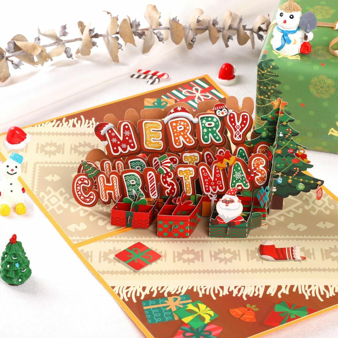 【色: Merry Christmas】WD&CD クリスマスカード 立体 3D その他のその他(その他)の商品写真