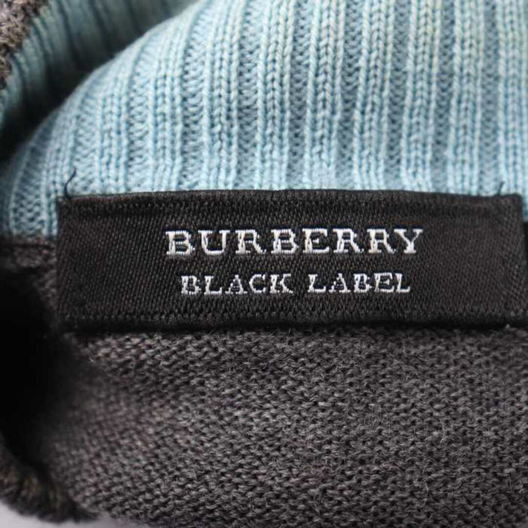 BURBERRY BLACK LABEL(バーバリーブラックレーベル)のバーバリーブラックレーベル ニット トップス ウール 三陽商会 メンズ 2サイズ グレー BURBERRY BLACK LABEL メンズのトップス(ニット/セーター)の商品写真