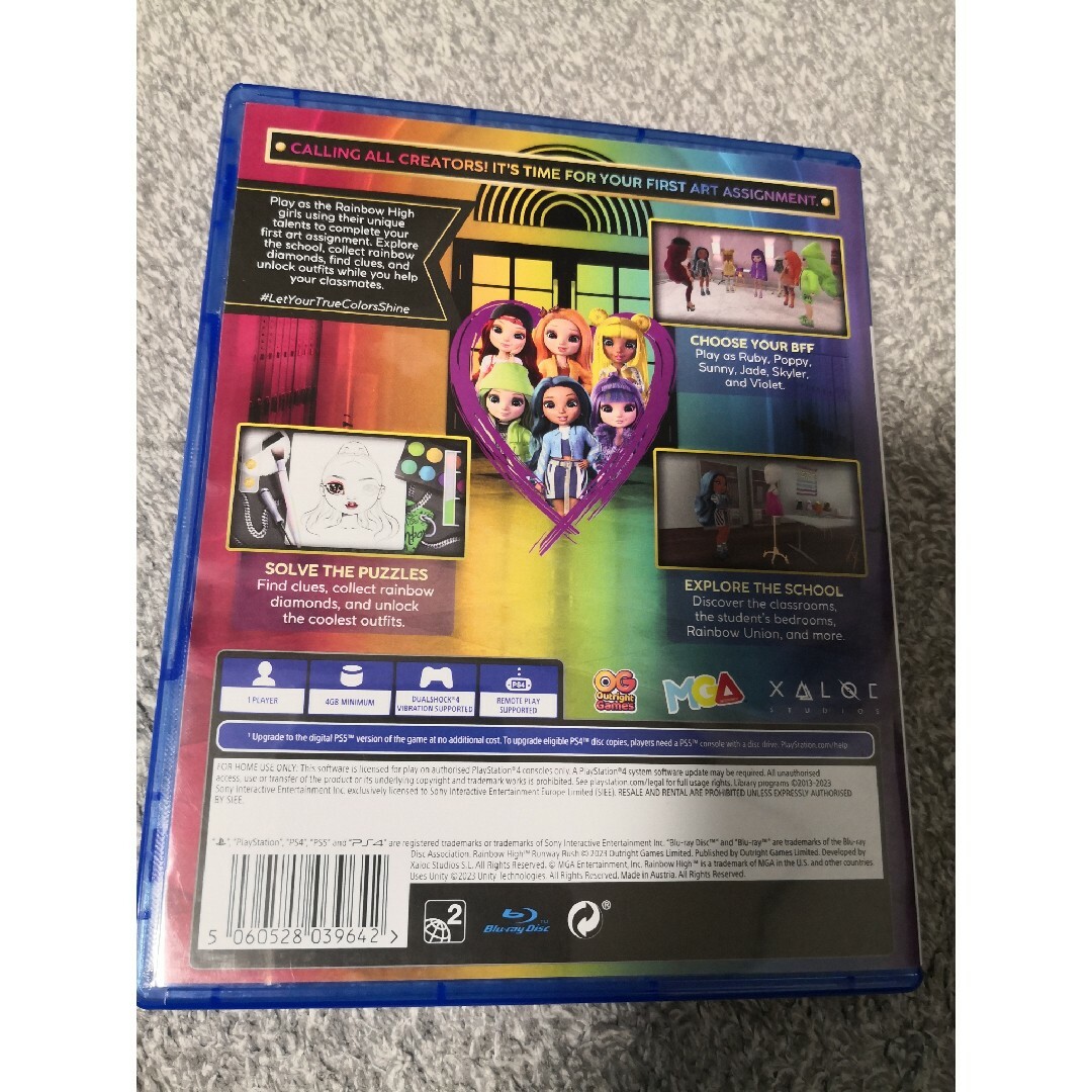 PlayStation4(プレイステーション4)の欧州版 レインボー ハイ ランウェイラッシュ RAINBOW HIGH エンタメ/ホビーのゲームソフト/ゲーム機本体(家庭用ゲームソフト)の商品写真