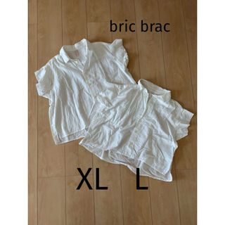 ブリックブラッカ(bric brac)のbric brac ホワイトブラウス　LとXL(ブラウス)