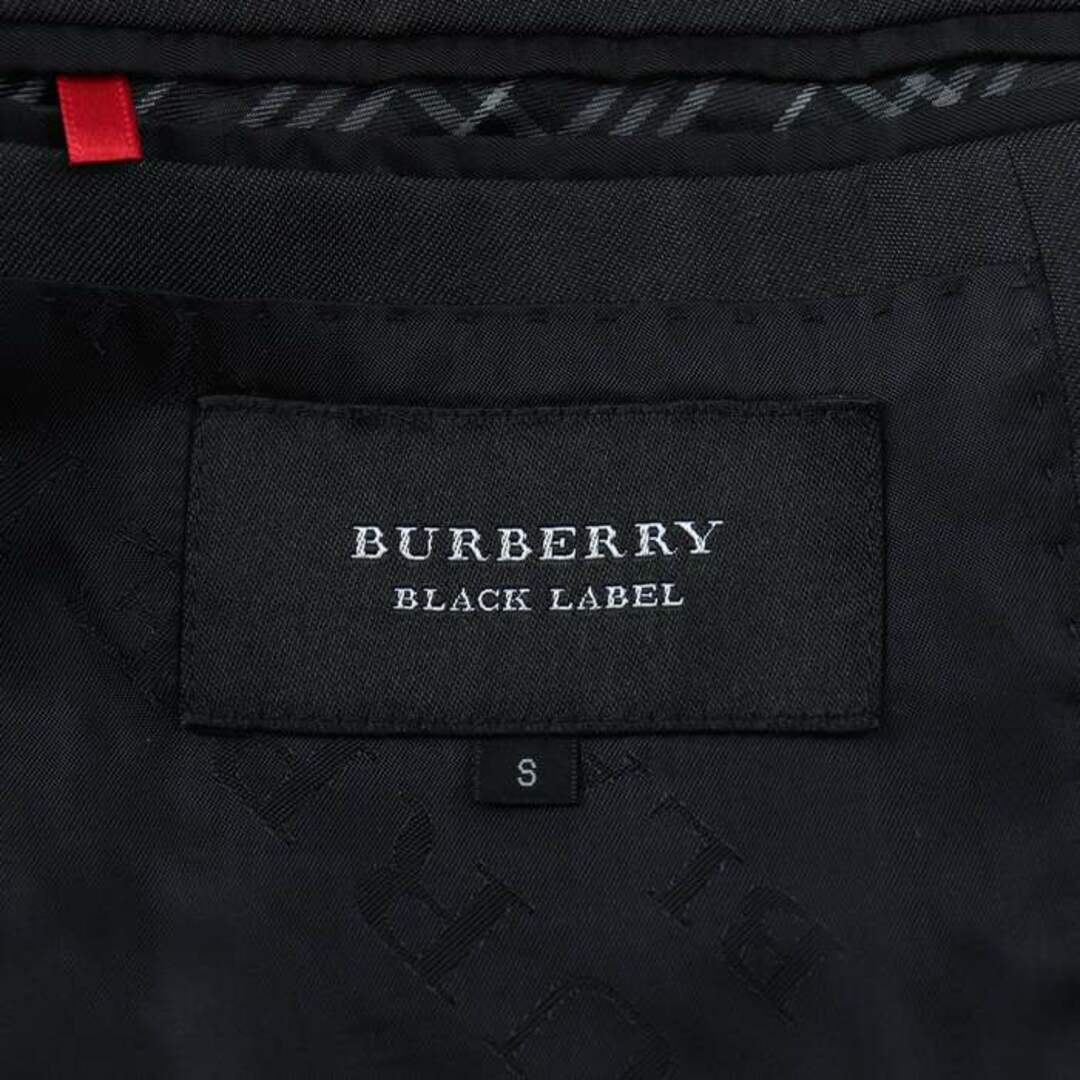 BURBERRY BLACK LABEL(バーバリーブラックレーベル)のバーバリーブラックレーベル テーラードジャケット アウター スーツ ウール混 メンズ Sサイズ ブラック BURBERRY BLACK LABEL メンズのジャケット/アウター(テーラードジャケット)の商品写真