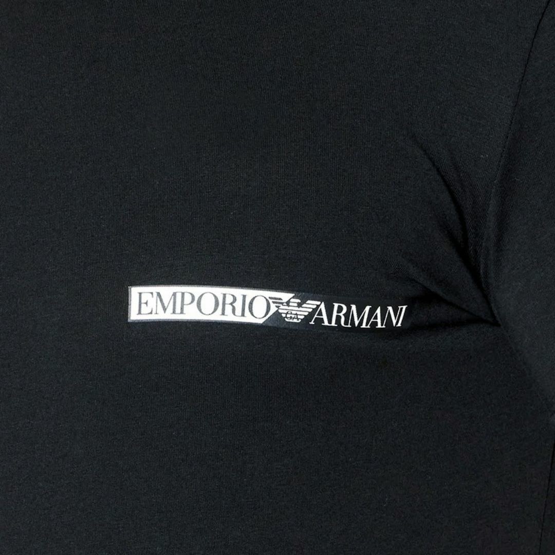 Emporio Armani(エンポリオアルマーニ)の送料無料 69 EMPORIO ARMANI エンポリオアルマーニ 111267 PH729 ブラック Tシャツ 2枚セット ロゴ 半袖 size L メンズのトップス(Tシャツ/カットソー(半袖/袖なし))の商品写真