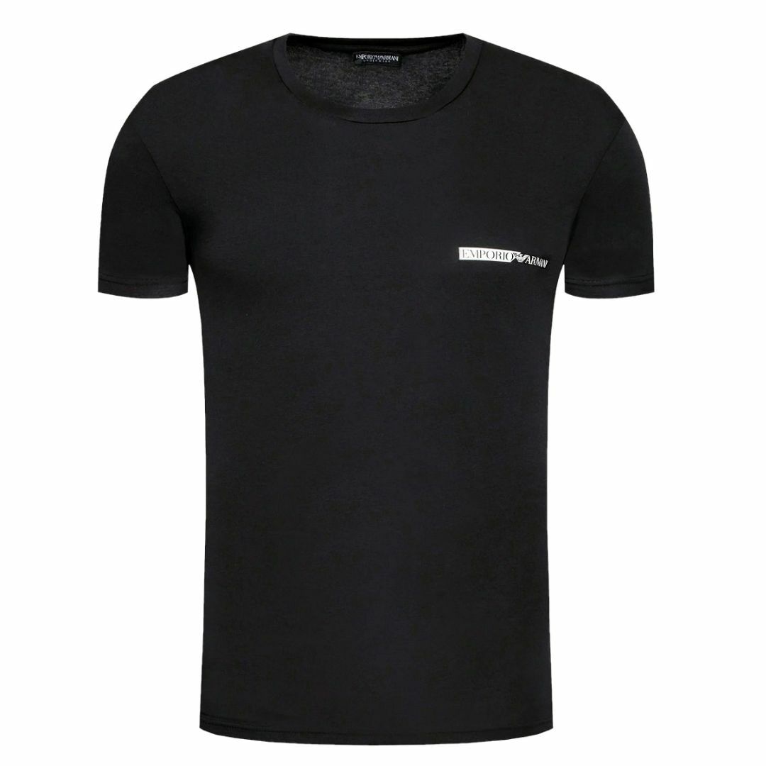 Emporio Armani(エンポリオアルマーニ)の送料無料 69 EMPORIO ARMANI エンポリオアルマーニ 111267 PH729 ブラック Tシャツ 2枚セット ロゴ 半袖 size L メンズのトップス(Tシャツ/カットソー(半袖/袖なし))の商品写真