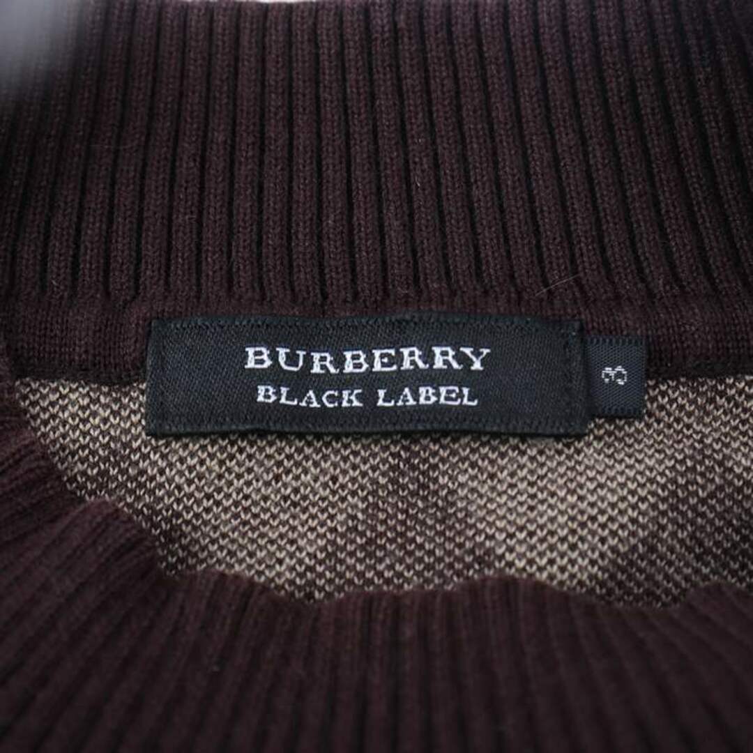 BURBERRY BLACK LABEL(バーバリーブラックレーベル)のバーバリーブラックレーベル ニット トップス アーガイル柄 三陽商会 メンズ 3サイズ ベージュ ブラウン BURBERRY BLACK LABEL メンズのトップス(ニット/セーター)の商品写真