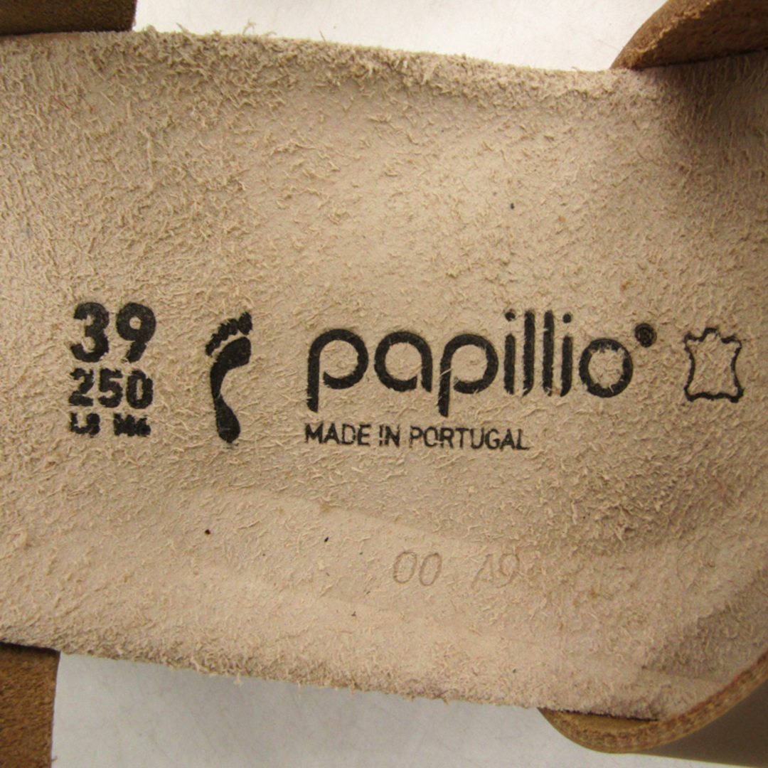 パピリオ サンダル 未使用 ストラップ ブランド 靴 ポルトガル製 レディース 25サイズ ベージュ Papillio レディースの靴/シューズ(サンダル)の商品写真