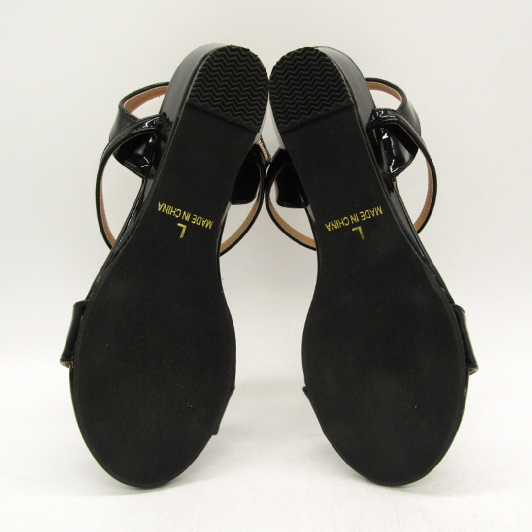 ビティット サンダル 未使用 ストラップ ウエッジソール 靴 黒 レディース Lサイズ ブラック b-tytto レディースの靴/シューズ(サンダル)の商品写真
