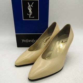 Saint Laurent - イヴ・サンローラン パンプス ポインテッドトゥ 未使用 ブランド シューズ 靴 レディース 35.5サイズ ベージュ YVES SAINT LAURENT