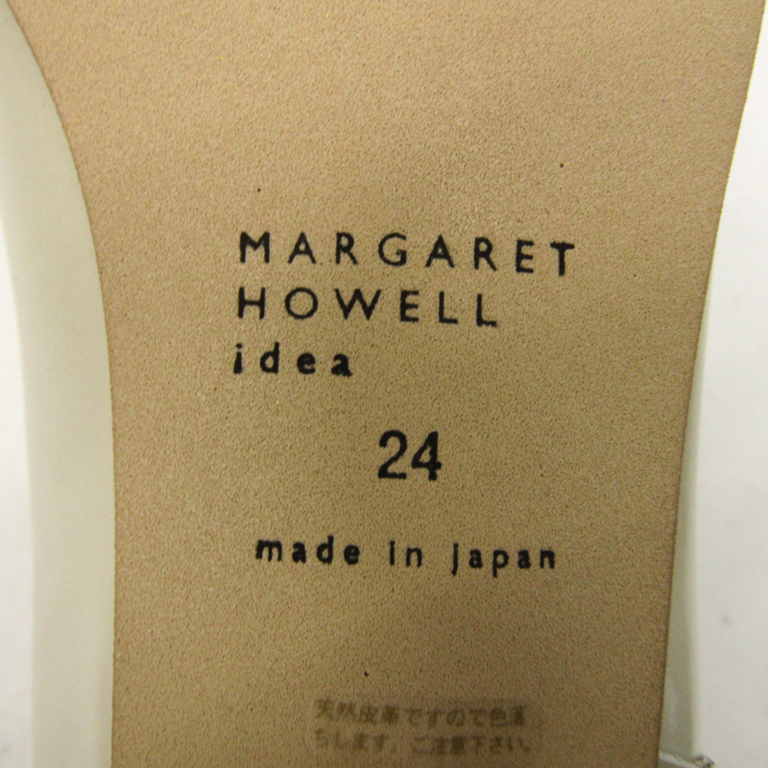 MARGARET HOWELL(マーガレットハウエル)のマーガレットハウエル ローファー 未使用 本革 レザー シューズ 靴 日本製 レディース 24サイズ ベージュ MARGARET HOWELL レディースの靴/シューズ(ローファー/革靴)の商品写真