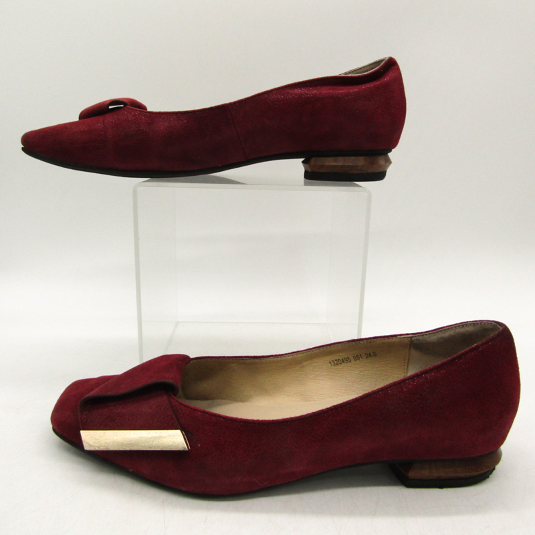 サヴァサヴァ パンプス スクエアトゥ ブランド シューズ 靴 赤 レディース 24サイズ レッド cavacavca レディースの靴/シューズ(ハイヒール/パンプス)の商品写真