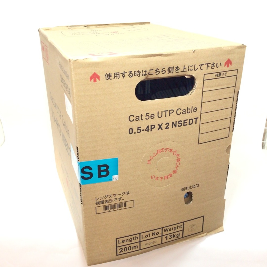 ΘΘ日本製線株式会社  UTPケーブル Cat5e ブルー 0.5-4PX2NSEDT インテリア/住まい/日用品の文房具(その他)の商品写真